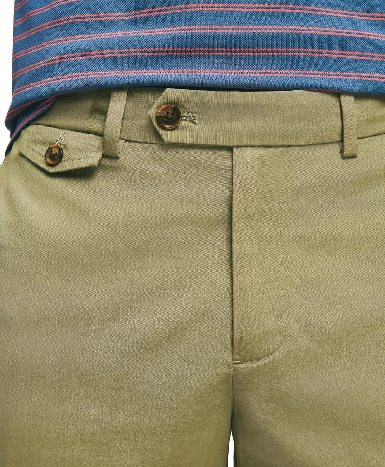 Brooks Brothers Men's Stretch Supima Cotton Poplin Chino 7 Inch Inseam Shorts