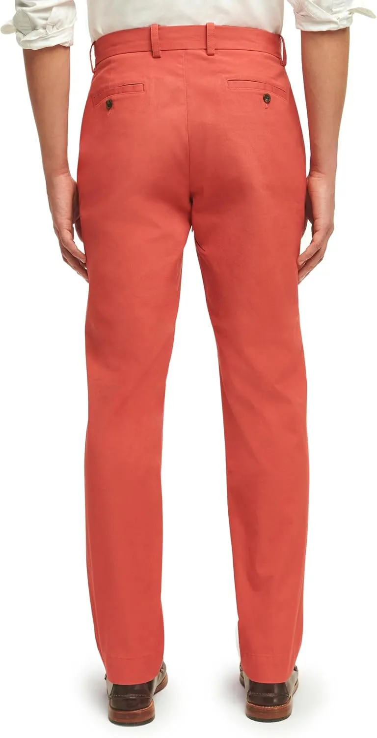 Brooks Brothers Men's Stretch Supima Cotton Poplin Chino Slim Fit Pants