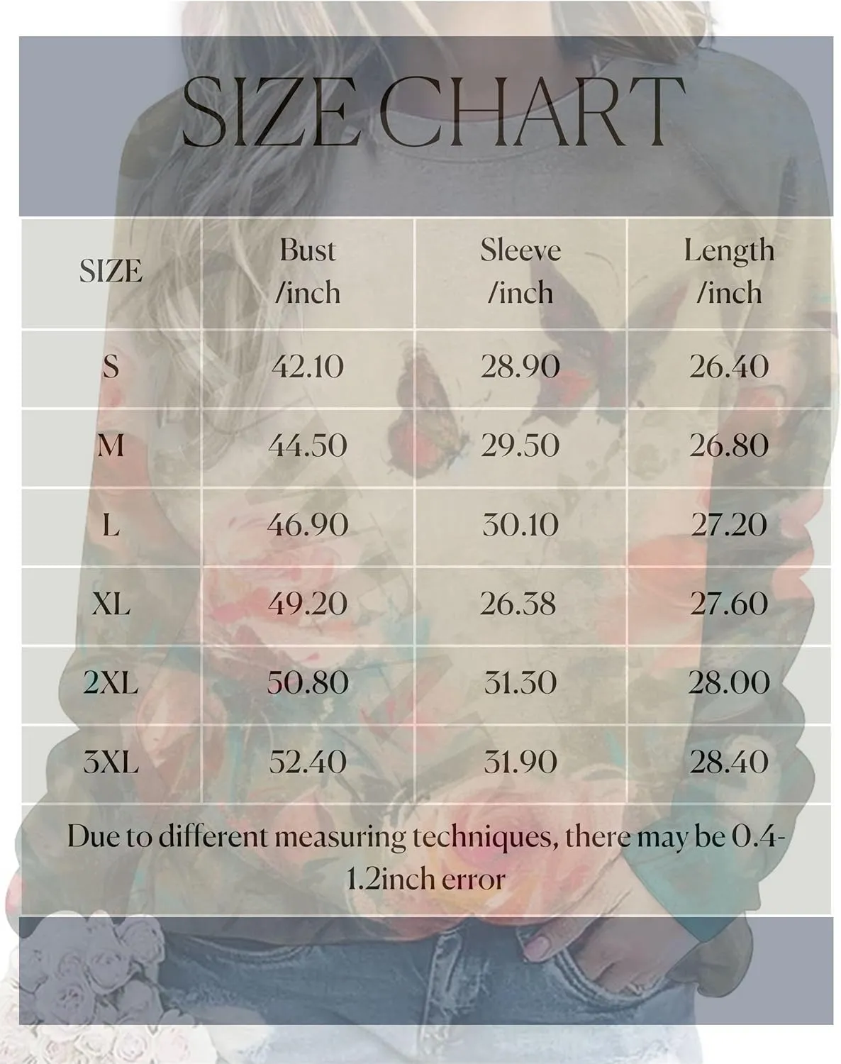 Butterfly Graphic Crewneck Sweatshirt for Women Floral Vintage Long Sleeve Fall Clothes Fashion 2024 Pullover Tops