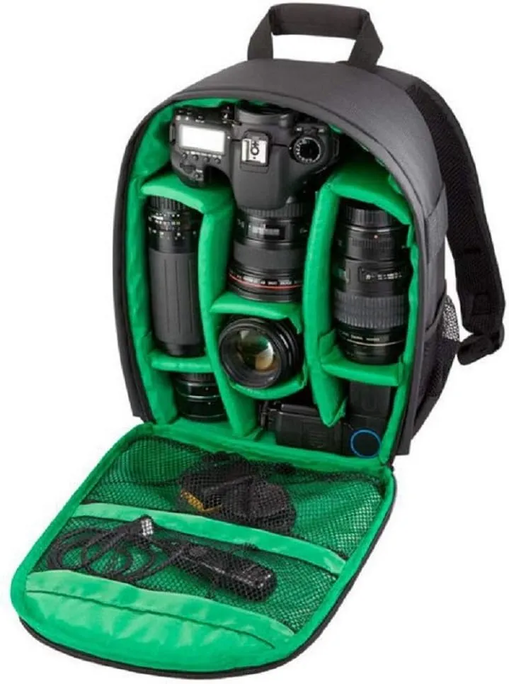 Camera Backpack Waterproof Bag Compact Camera Cases for DSLR/SLR and Accessories (Black 1)