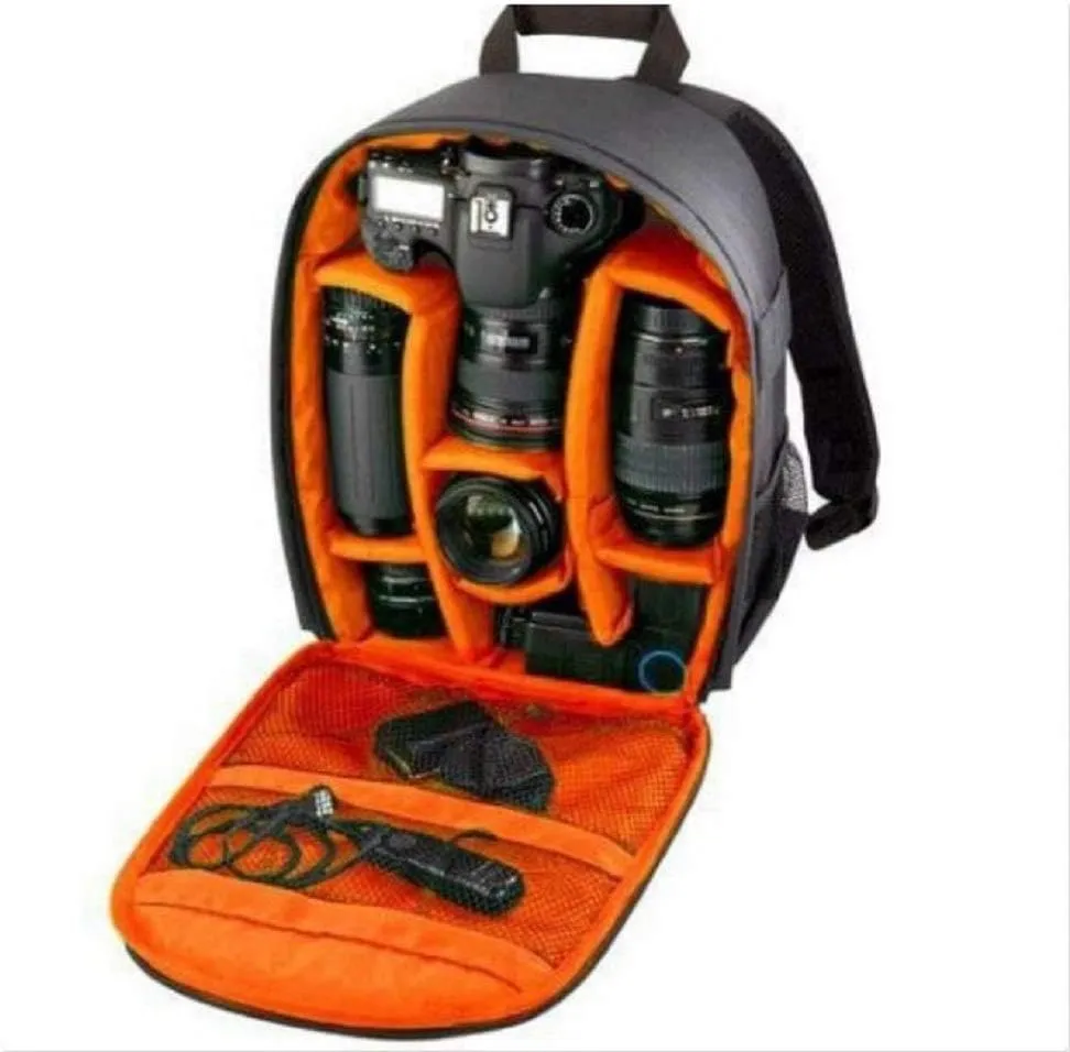 Camera Backpack Waterproof Bag Compact Camera Cases for DSLR/SLR and Accessories (Black 3)
