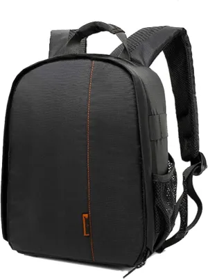 Camera Backpack Waterproof Bag Compact Camera Cases for DSLR/SLR and Accessories (Black 3)