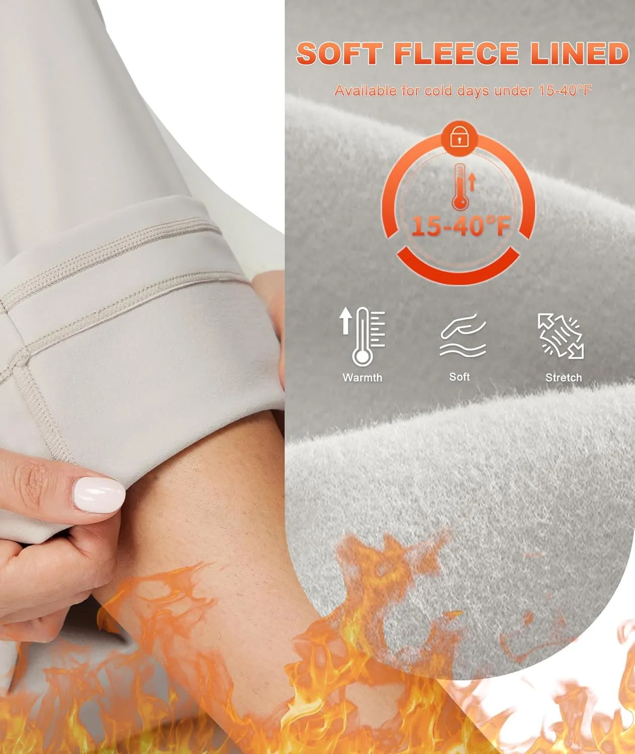 Casei Wide Leg Cropped Pants for Women with Cargo Pockets Fleece Lined High Waist Sweatpants for Yoga Work Petite/Regular