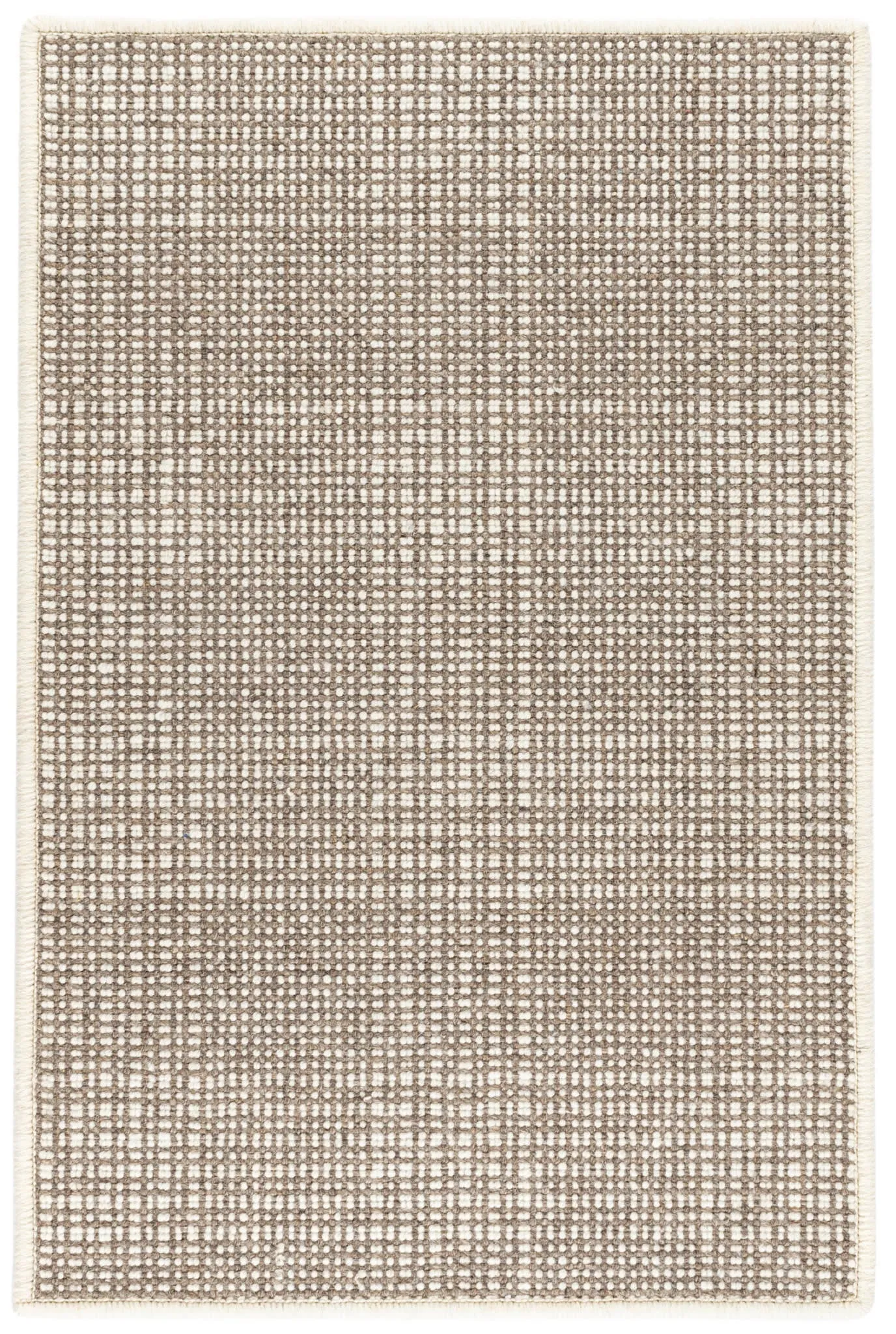 Checkers Flint Woven Wool Custom Rug Swatch With Attached Rug Pad