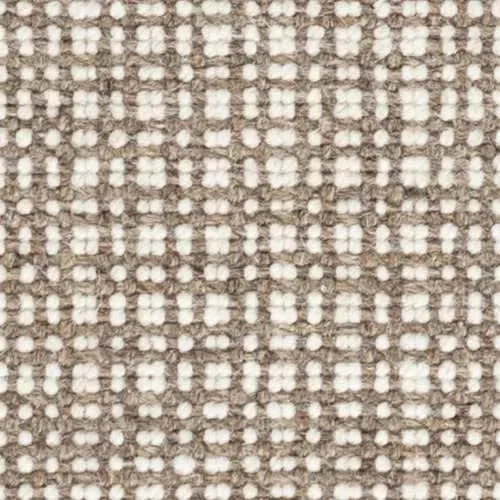 Checkers Flint Woven Wool Custom Rug Swatch With Attached Rug Pad