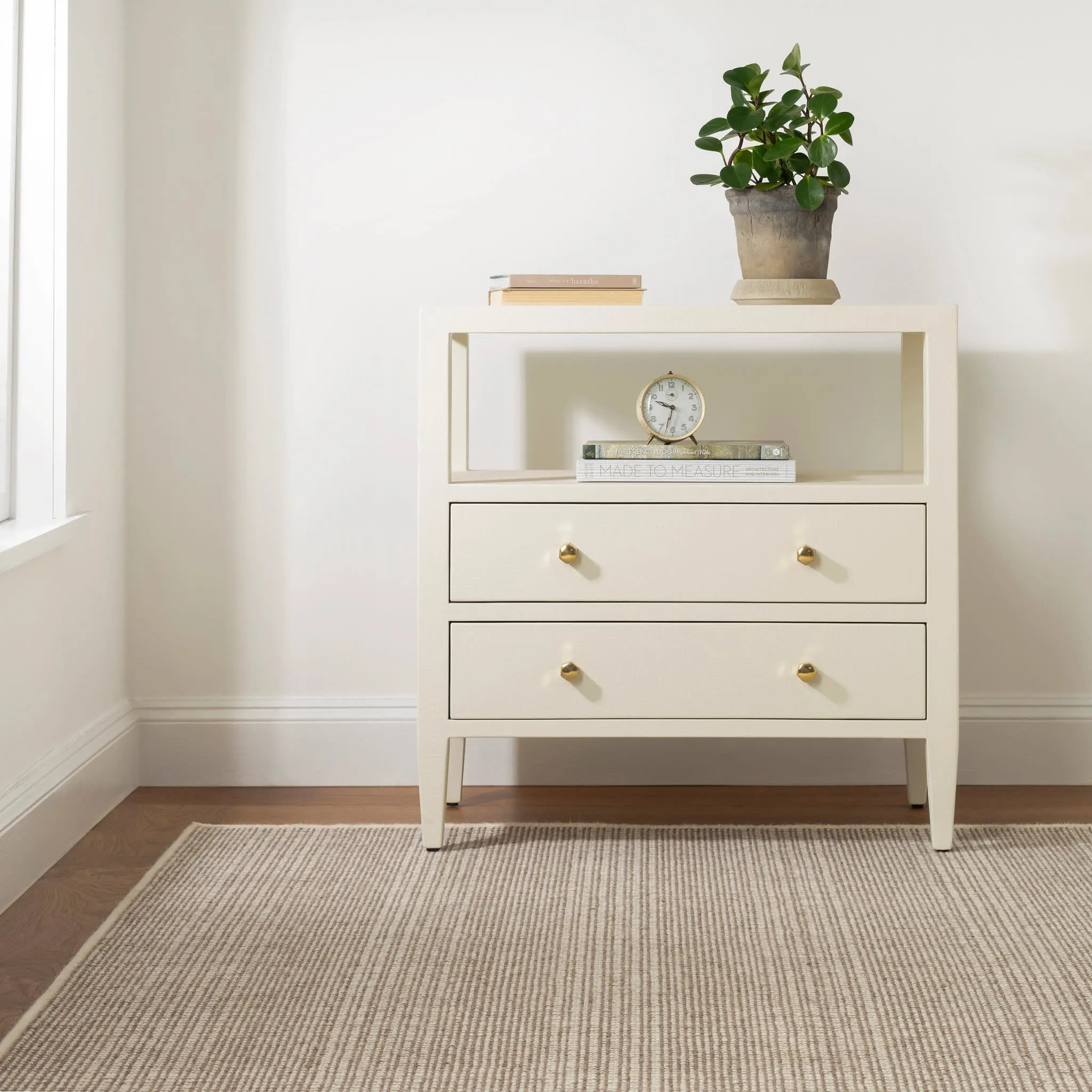 Checkers Flint Woven Wool Custom Rug Swatch With Attached Rug Pad