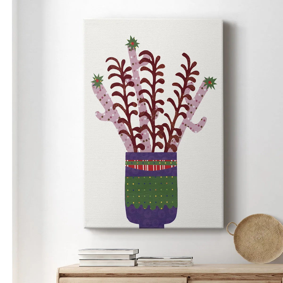 Cheerful Succulent II Premium Gallery Wrapped Canvas - Ready to Hang
