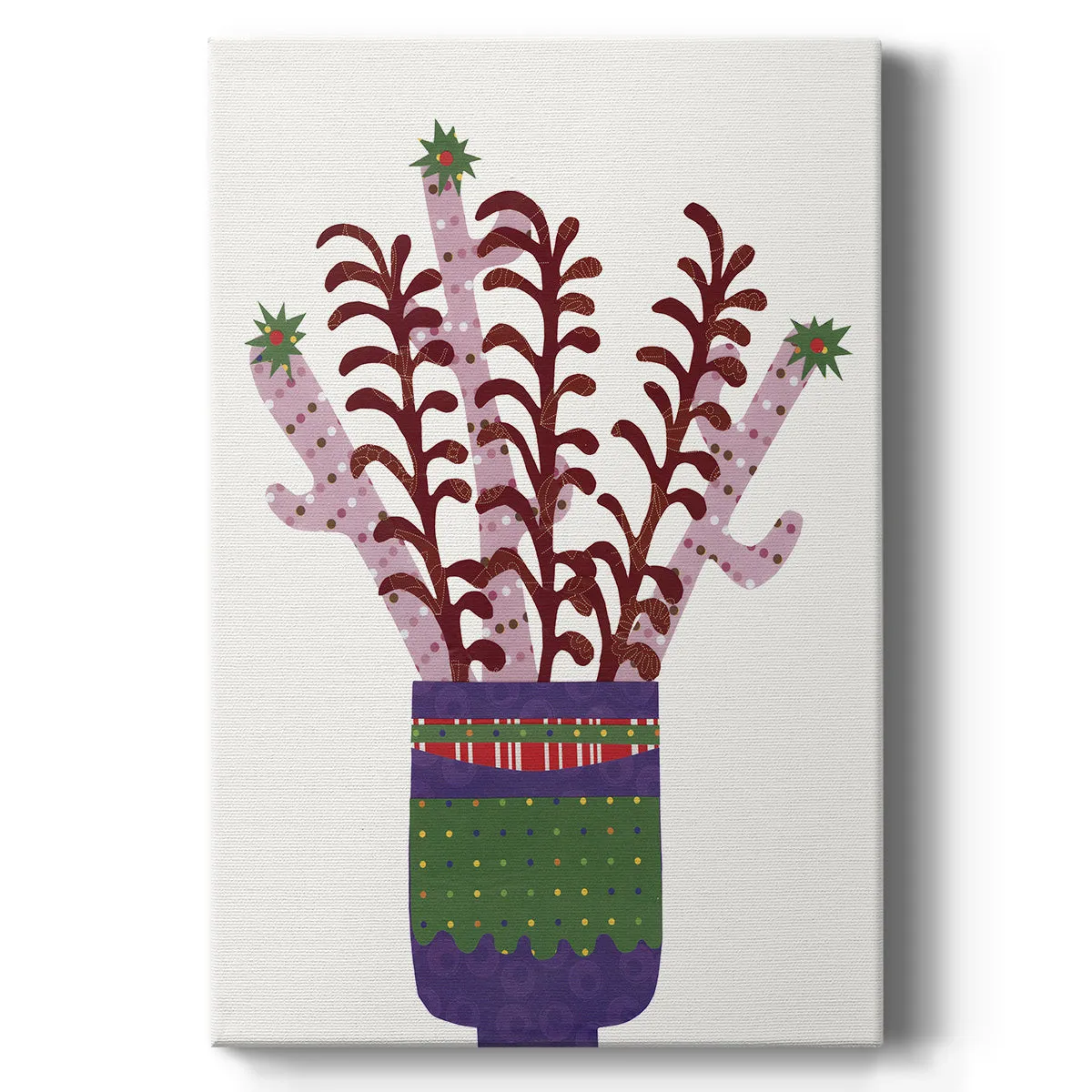 Cheerful Succulent II Premium Gallery Wrapped Canvas - Ready to Hang