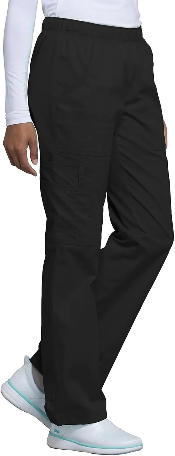 Cherokee Women Scrubs Pant Workwear Core Stretch Mid Rise Pull-On Cargo 4005