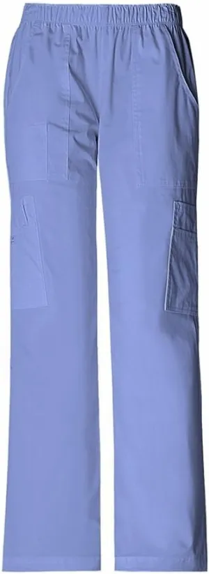 Cherokee Women Scrubs Pant Workwear Core Stretch Mid Rise Pull-On Cargo 4005