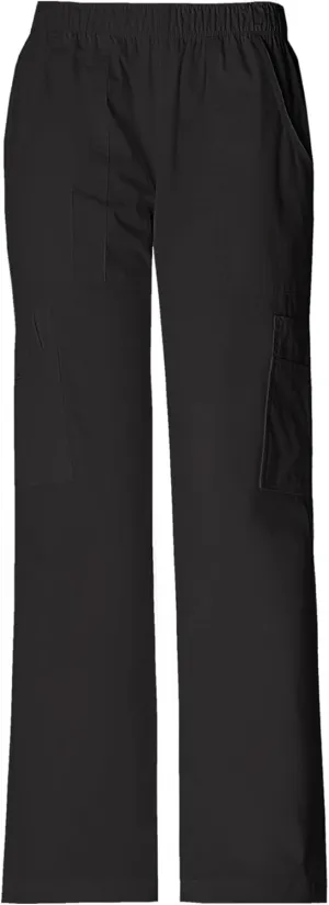 Cherokee Women Scrubs Pant Workwear Core Stretch Mid Rise Pull-On Cargo 4005