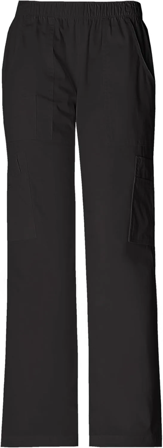 Cherokee Women Scrubs Pant Workwear Core Stretch Mid Rise Pull-On Cargo 4005