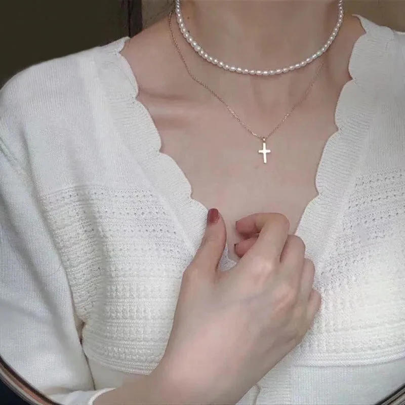 Chic and Dainty Pearl Studded Choker Necklaces