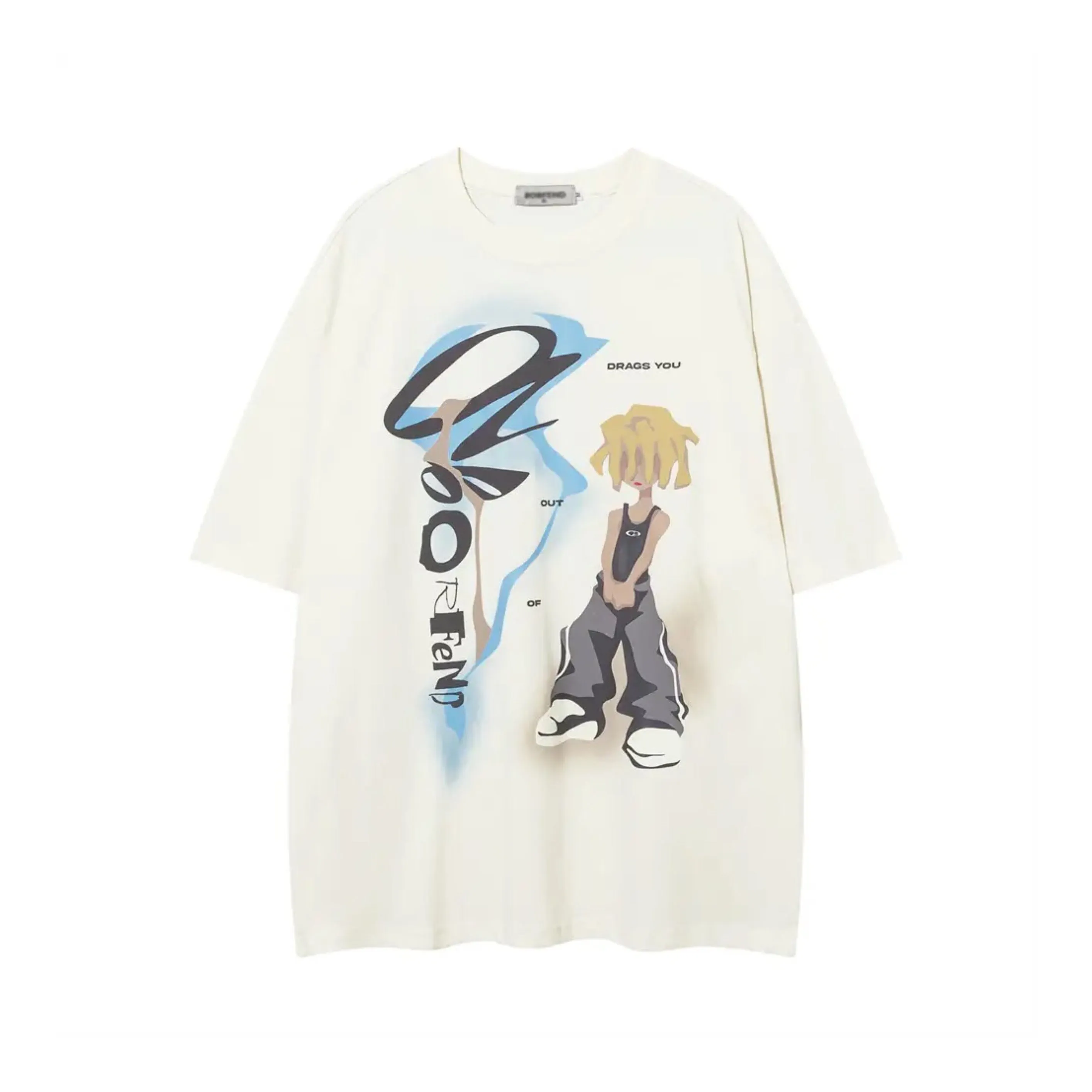Chicmy-Streetwear y2k 90s Fashion Retro Casual Outfits Drag Out Print T-shirt