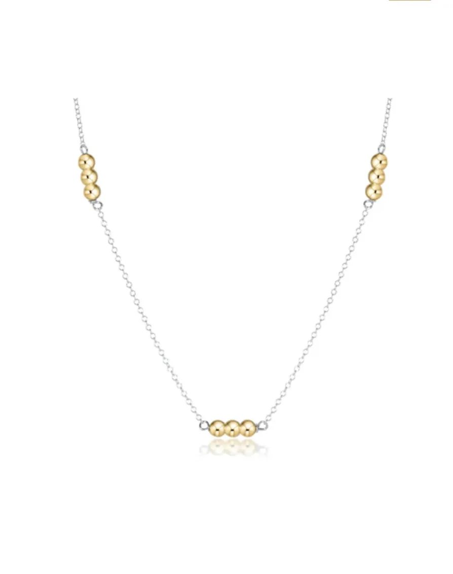 Choker Joy Simplicity Chain Sterling Mixed Metal- 3mm Gold