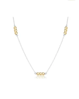 Choker Joy Simplicity Chain Sterling Mixed Metal- 3mm Gold