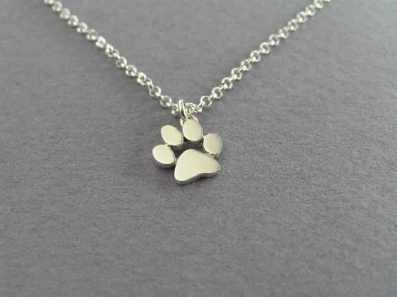 Chokers Necklace Dog Paw Print