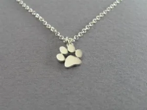 Chokers Necklace Dog Paw Print