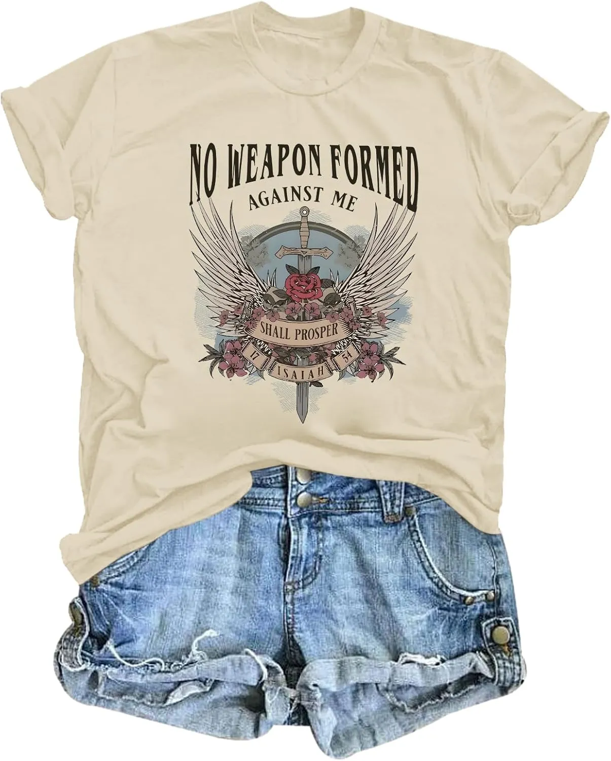 Christian Shirts for Women Bible Verse Boho Graphic Tees Shirt Religious Tshirts Vintage Floral Casual Summer Tops