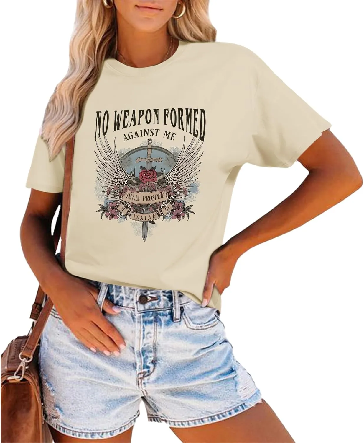 Christian Shirts for Women Bible Verse Boho Graphic Tees Shirt Religious Tshirts Vintage Floral Casual Summer Tops