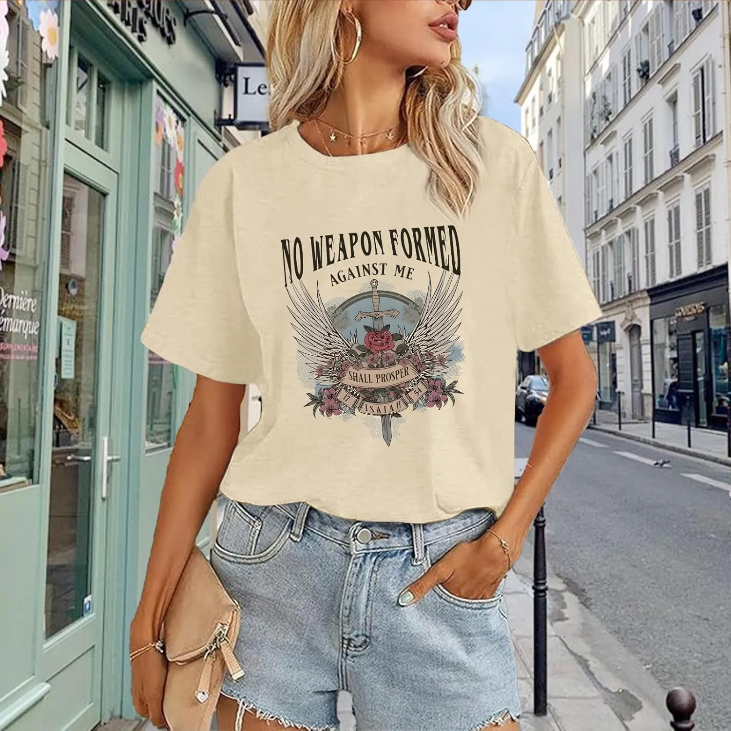 Christian Shirts for Women Bible Verse Boho Graphic Tees Shirt Religious Tshirts Vintage Floral Casual Summer Tops
