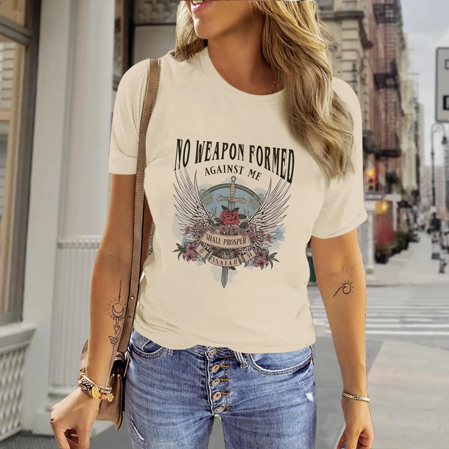 Christian Shirts for Women Bible Verse Boho Graphic Tees Shirt Religious Tshirts Vintage Floral Casual Summer Tops