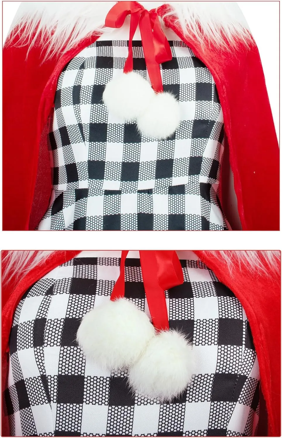 Cindy Lou Who Costume Christmas Costume Women Dress Holiday Party Outfits with Cloak Accessories