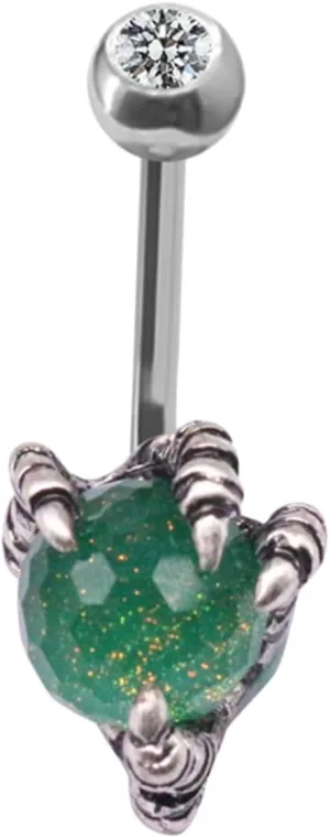 Claw Charm Stainless Steel Belly Button Ring for Women Navel Piercing Jewelry Easy to Screw and Off for Outfits and Special Occasions Dazzling Vintage Style