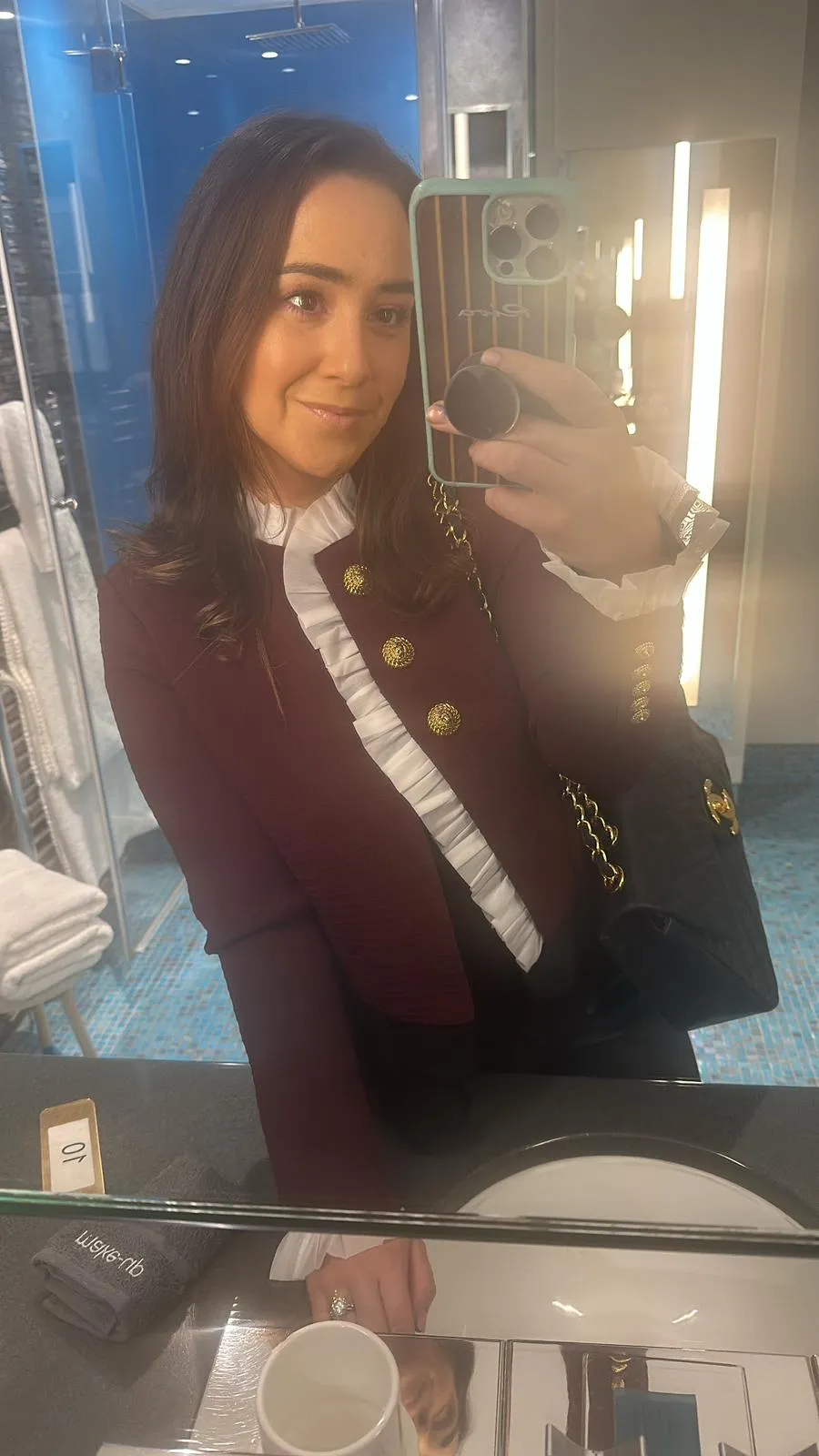 Clementine gold button blazer