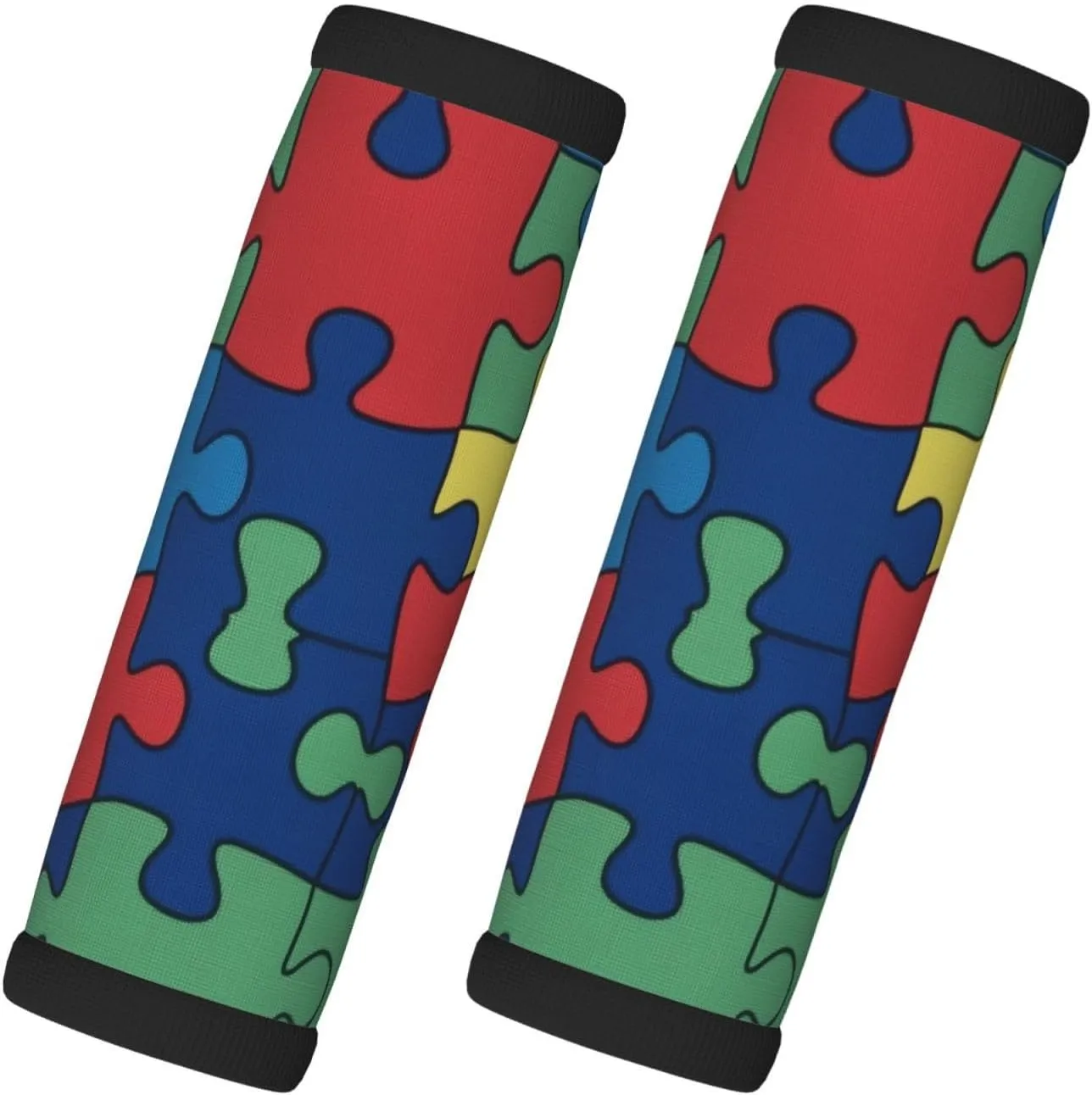 Colorful Puzzle Luggage Handles Wrap Grips For Suitcases Luggage Travel Accessories For Airplane 2pcs