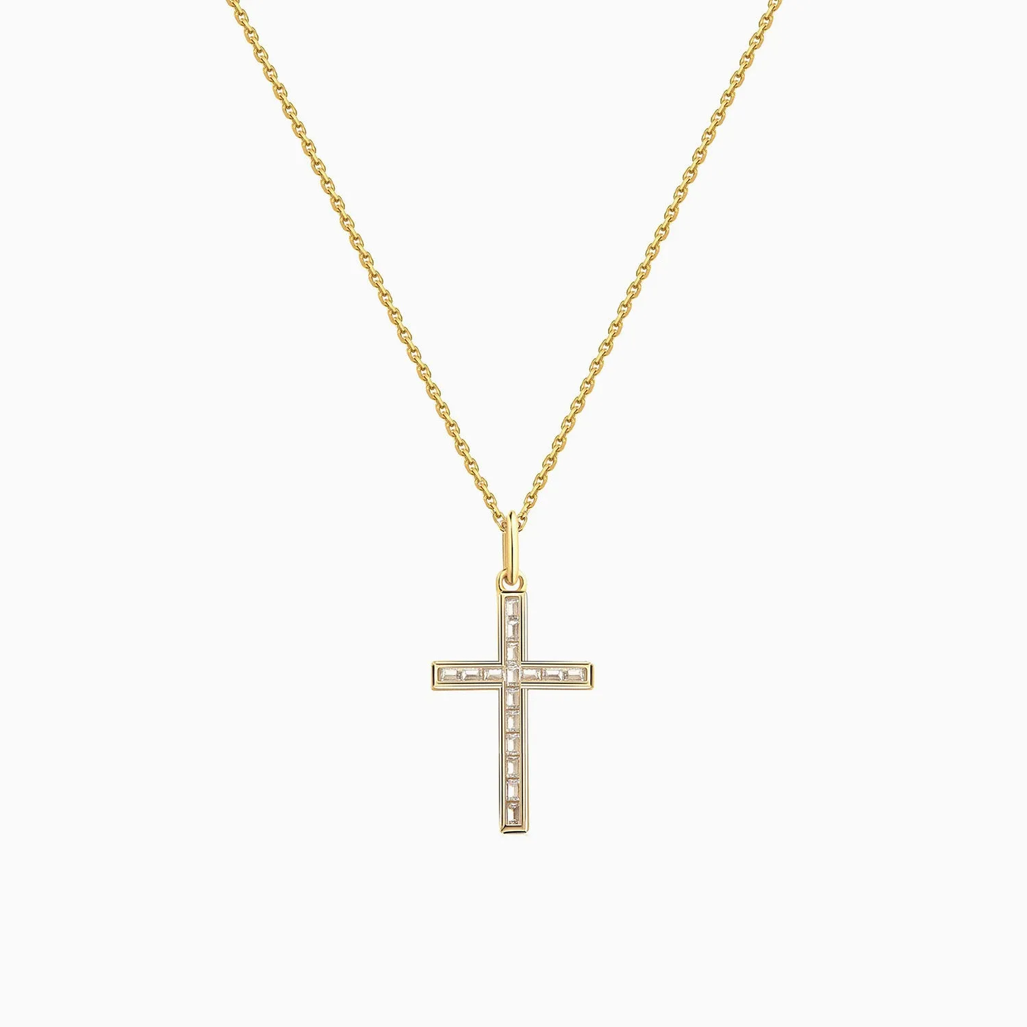 Cubic Zirconia Cross Pendant Necklace