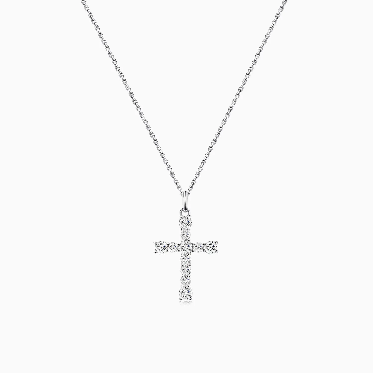 Cubic Zirconia Cross Pendant Necklace