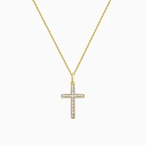 Cubic Zirconia Cross Pendant Necklace