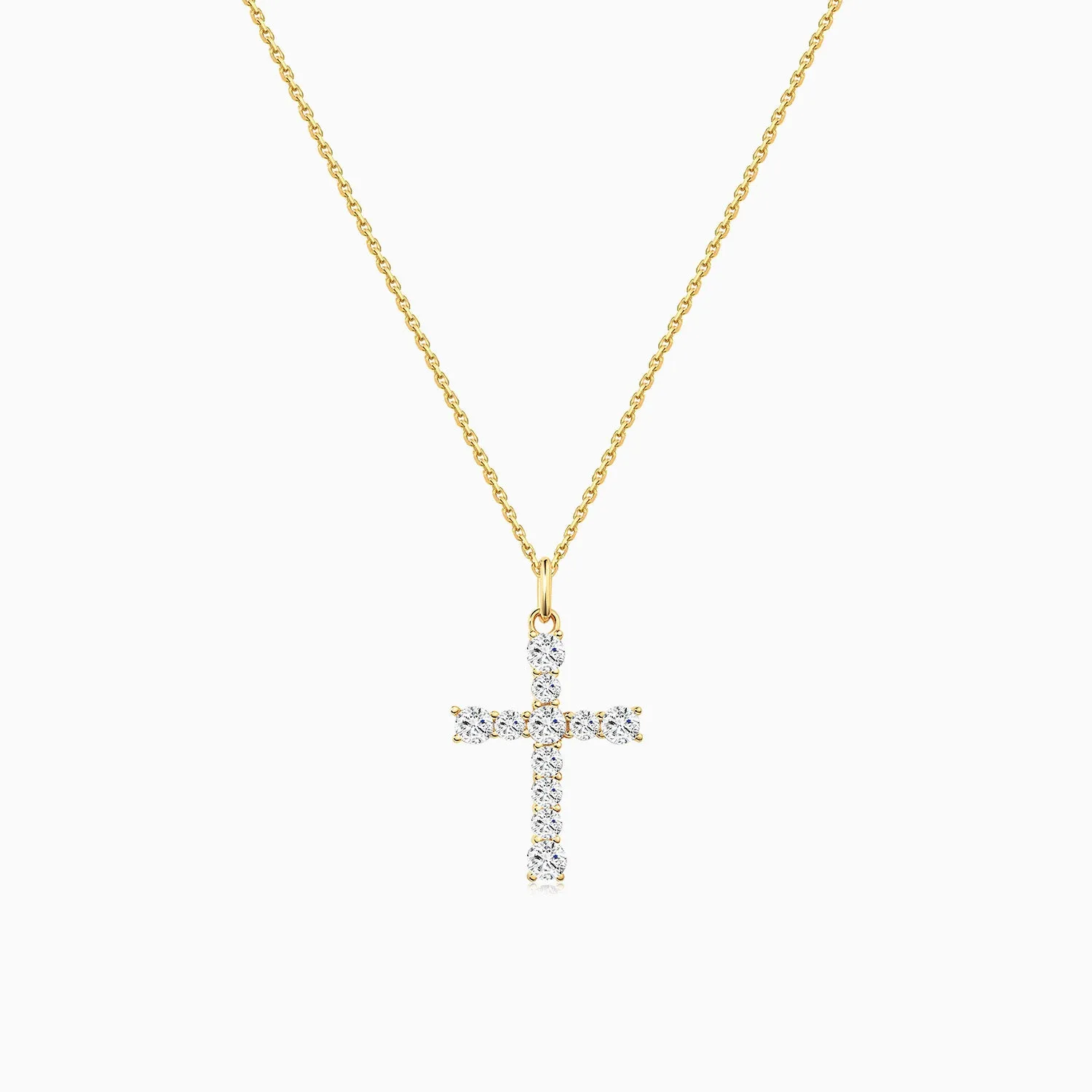 Cubic Zirconia Cross Pendant Necklace