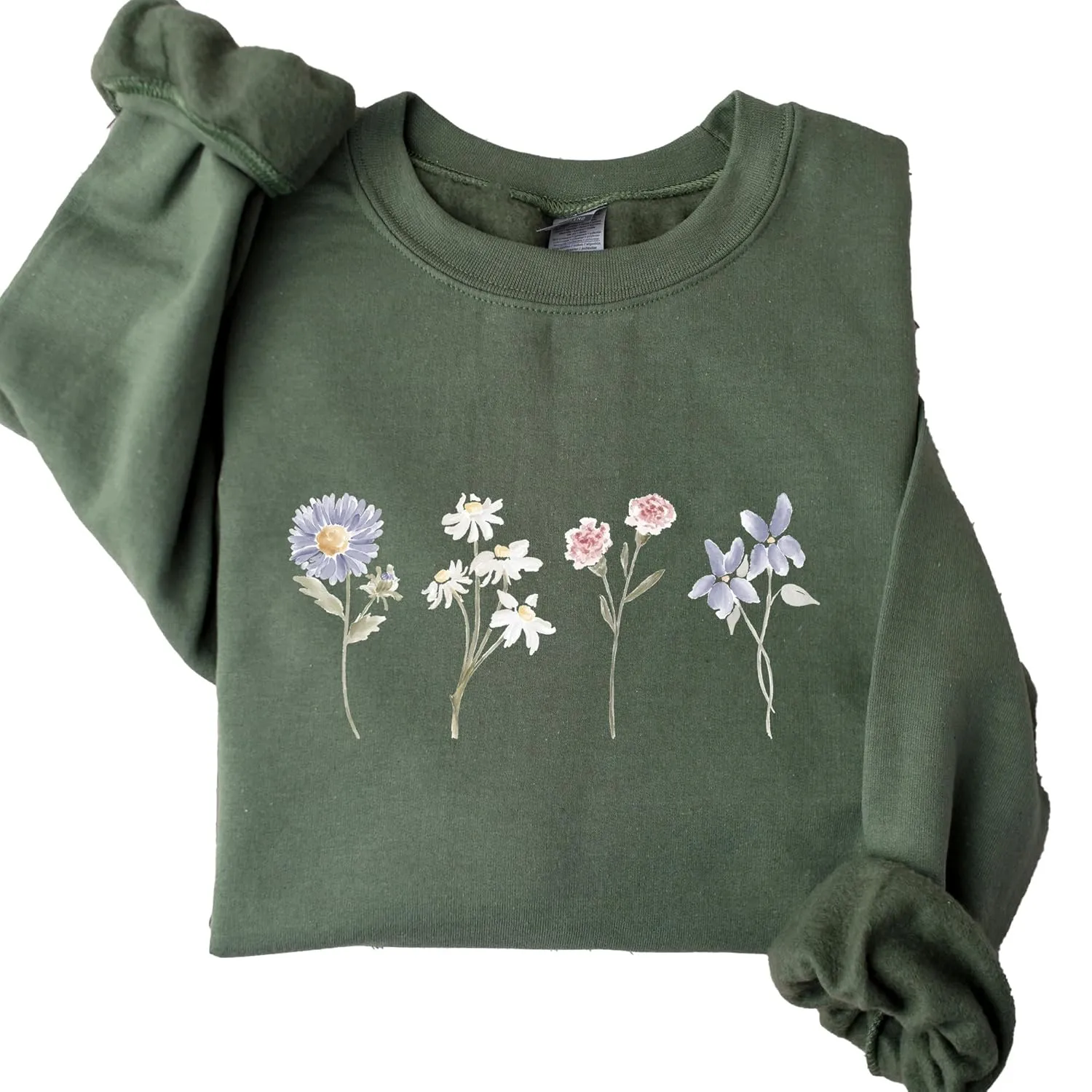 Custom Birth Month Flower Sweatshirt, Christmas Gift for Her, Floral Crewneck Sweater, Sentimental Birthday Idea, Perfect Mothers Day Gift, Personalized Gift for Mom or Grandma, Cute Mama Shirt