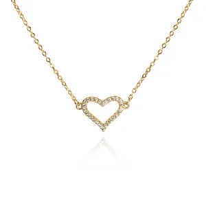 Diamond Heart Choker Necklace
