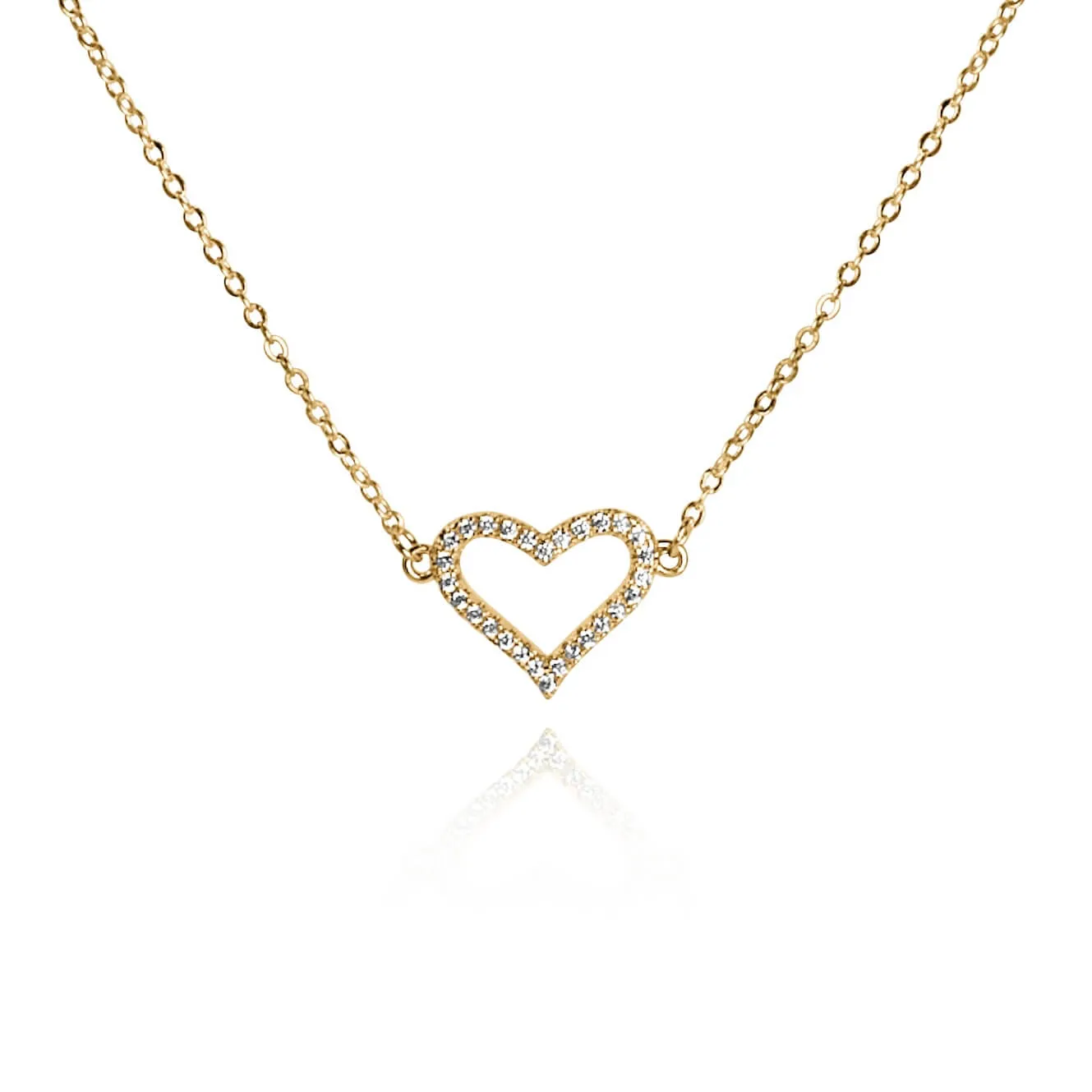 Diamond Heart Choker Necklace