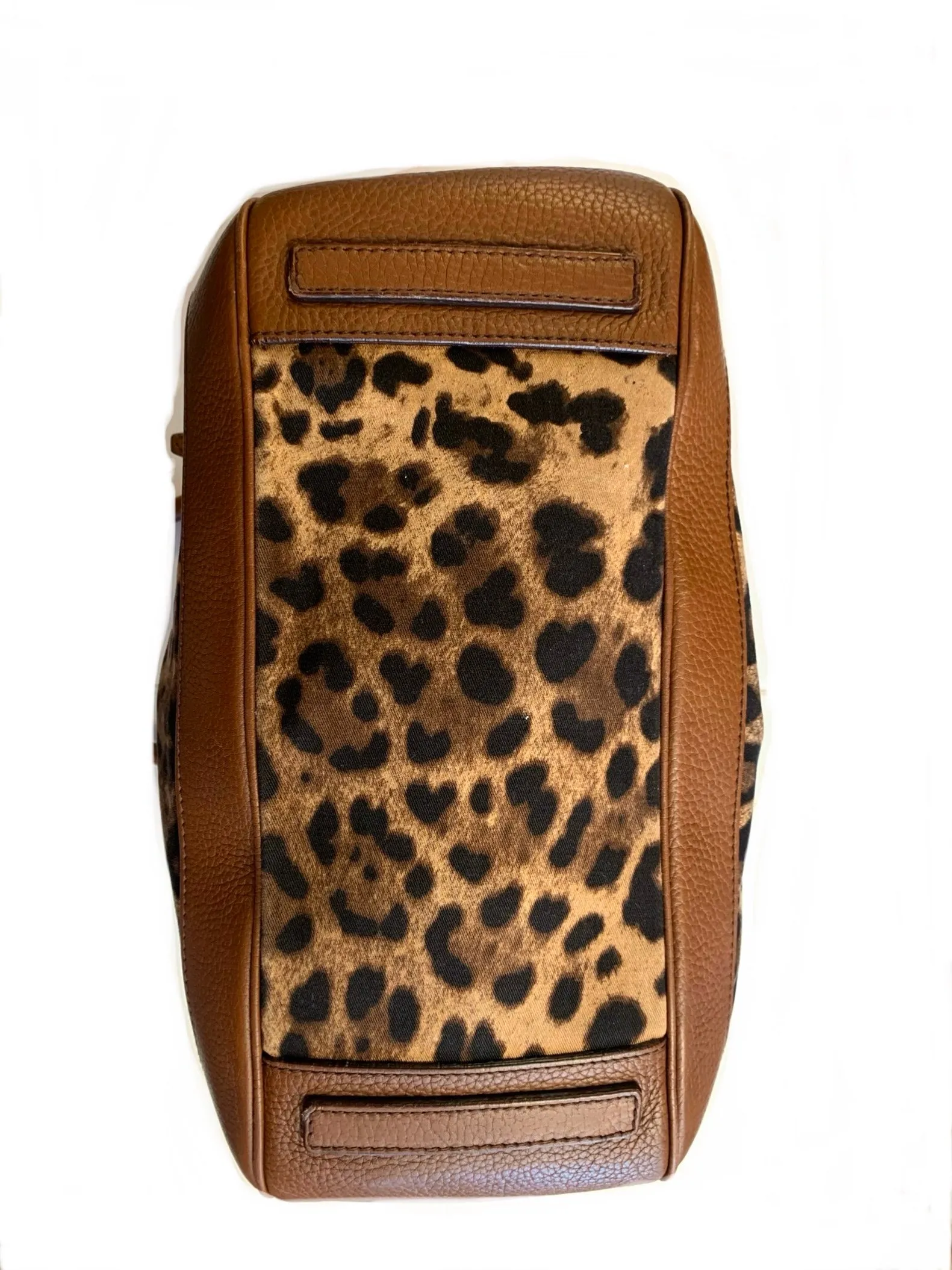 DOLCE & GABBANA LEOPARD SATCHEL HANDBAG