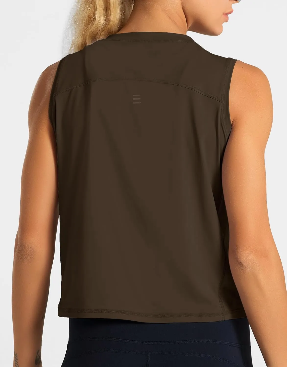 Dragon Fit Women Sleeveless Yoga Tops Workout Cool T-Shirt Running Short Tank Crop Tops