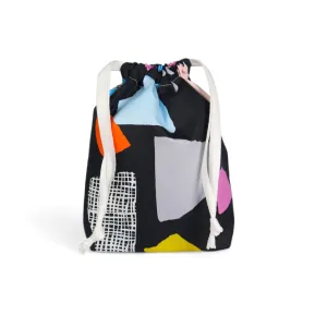 Drawstring Bag Sewing Kit - Abstract Black Geo - Makes 2 Bags
