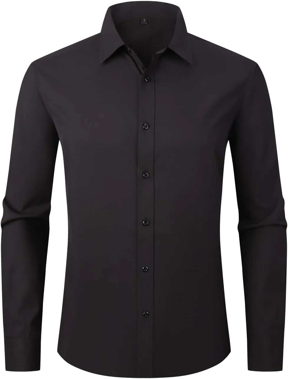 Dress Shirts for Men's Long Sleeve Button Down Shirt Slim Fit Business Formal Stretch Shirt