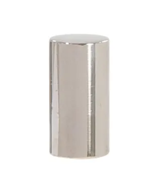 Drum Style Brass Lamp Finial - Polished Nickel Finish, 1" ht. (11370N)