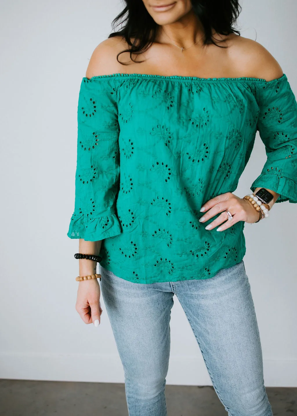 Easy On The Eyelet Top