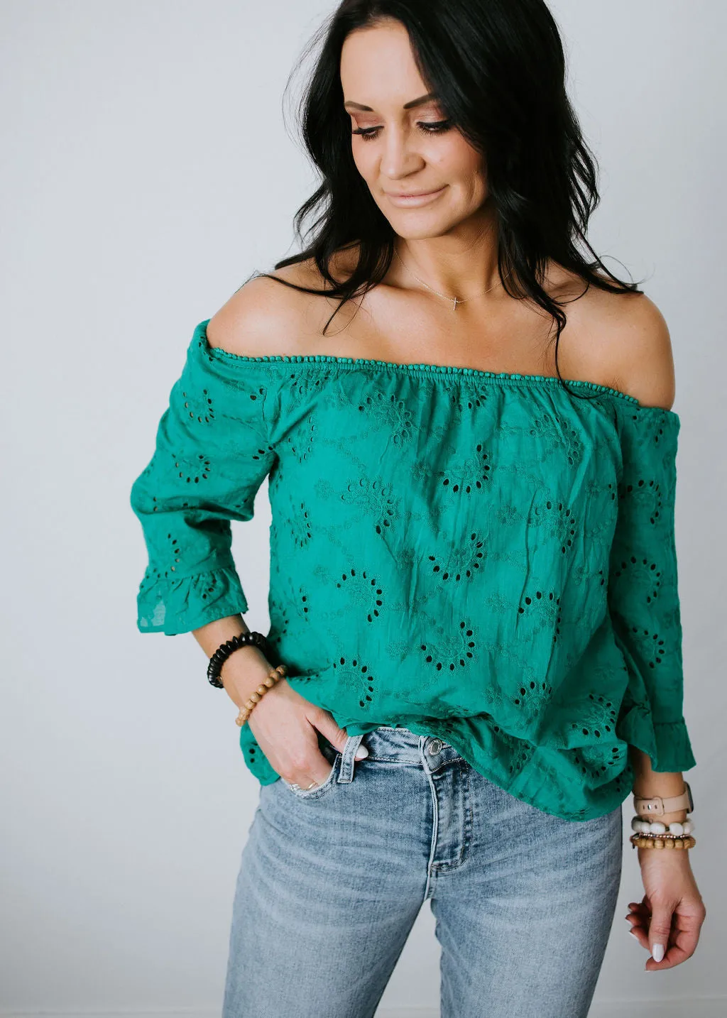 Easy On The Eyelet Top