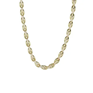 Evelyn Crystal Chain Necklace