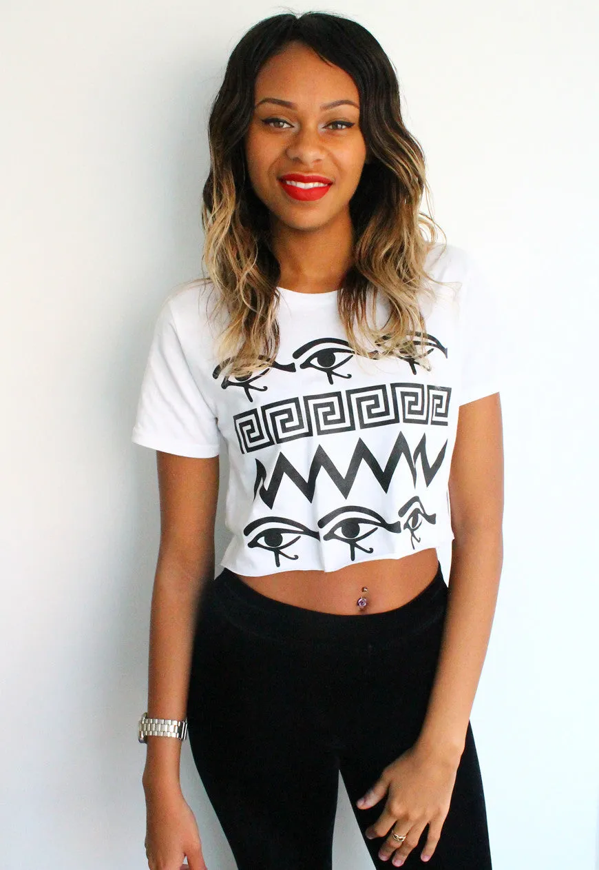 Eye See You Print Crop Top