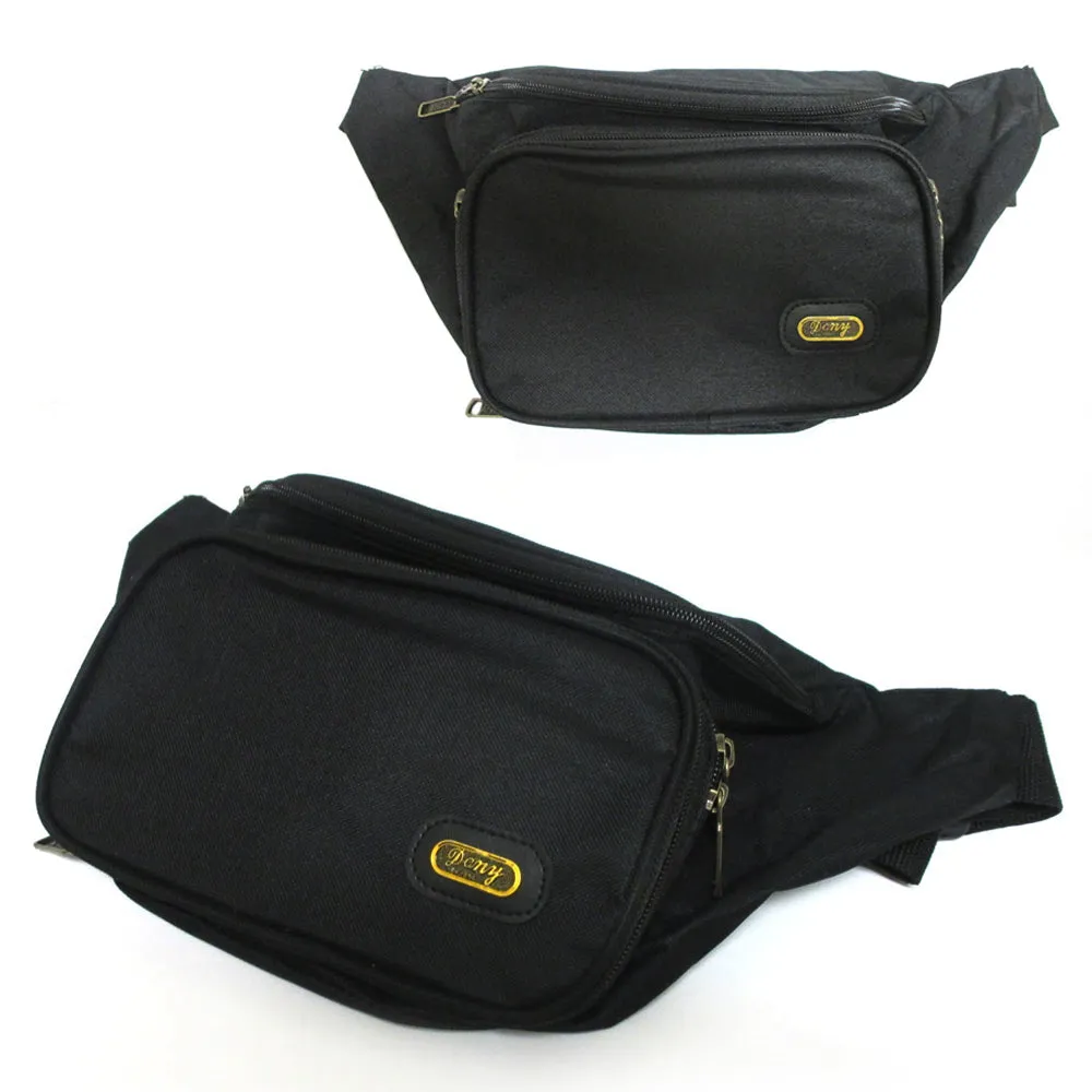 Fanny Pack Waist Bag Adjustable Traveling Pouch Sports Men Women Hip Purse Black