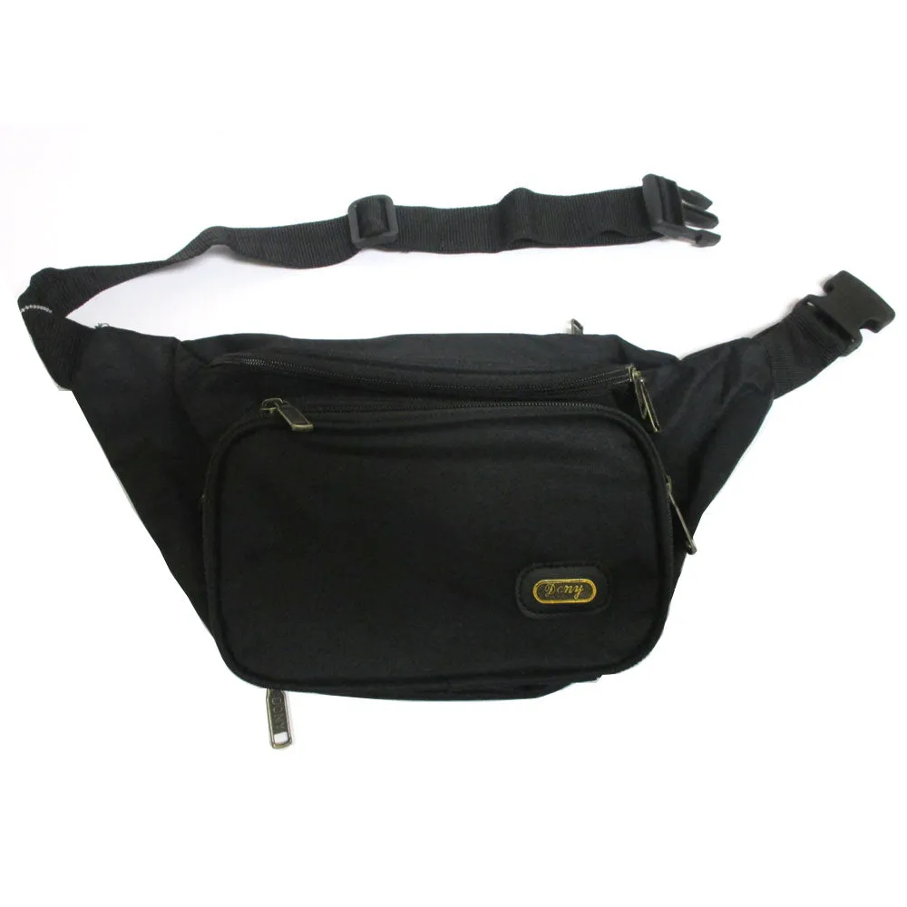Fanny Pack Waist Bag Adjustable Traveling Pouch Sports Men Women Hip Purse Black