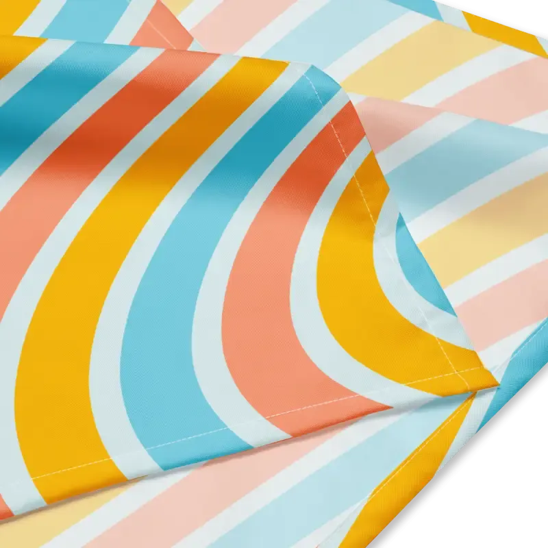 Fresh Eco Polyester Bandana with Pastel Stripes
