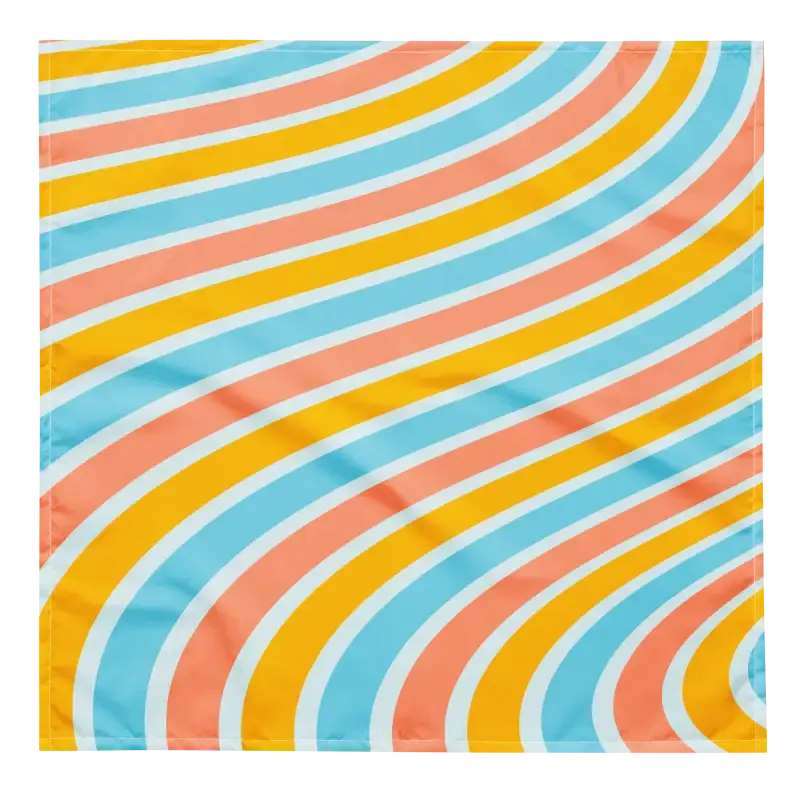 Fresh Eco Polyester Bandana with Pastel Stripes